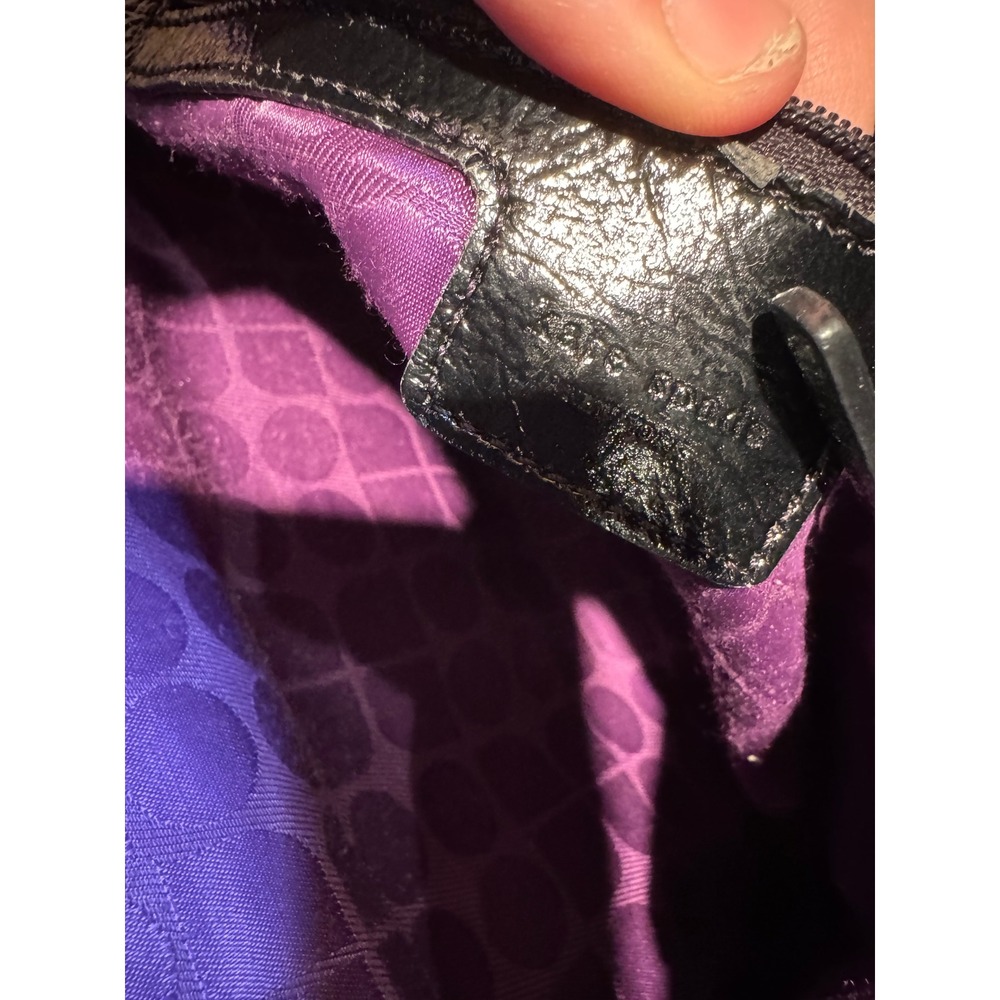 Kate spade Black Leather Patent Satchel Handbag Silver Hardware Shoulder Bag - Picture 15 of 16